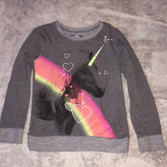 SO Other - Girls unicorn long sleeve top size 12/14